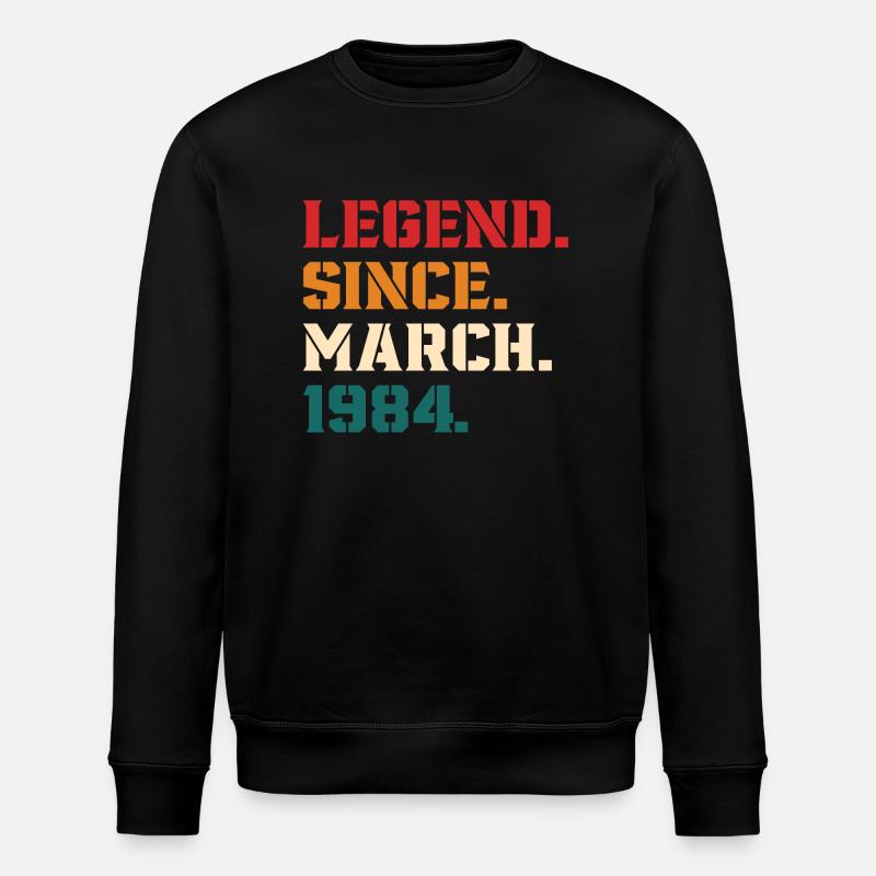 Legend Since March 1984 - Sweat bio ROLLER Stanley/Stella Unisexe - noir