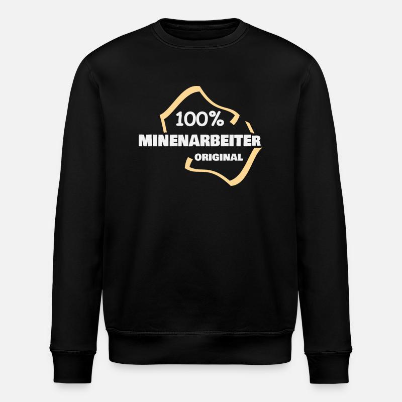Profession : Mineur - Sweat bio ROLLER Stanley/Stella Unisexe - noir