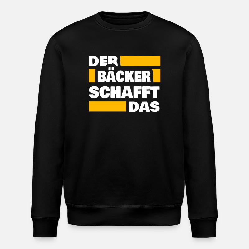 Bäcker als Arbeit - Stanley/Stella Unisex Bio-Sweatshirt ROLLER - Schwarz