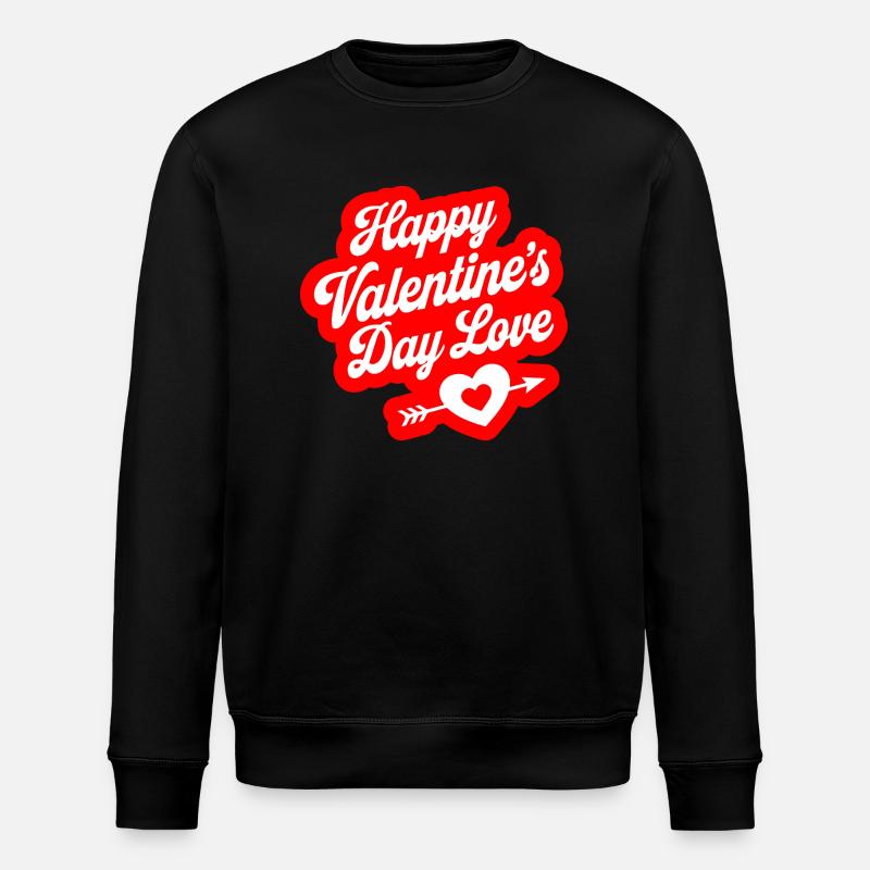 Happy Valentines Days2 - Stanley/Stella ROLLER Unisex Organic Sweatshirt - black