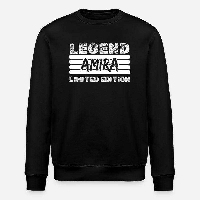 First name Amira - Stanley/Stella ROLLER Unisex Organic Sweatshirt - black