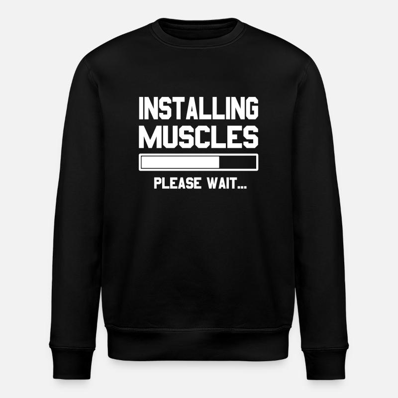 Installing Muscles - Stanley/Stella ROLLER Unisex Organic Sweatshirt - black