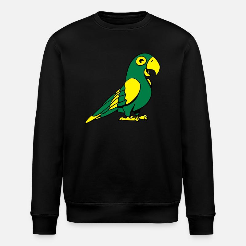 Papagei süss - Stanley/Stella Unisex Bio-Sweatshirt ROLLER - Schwarz
