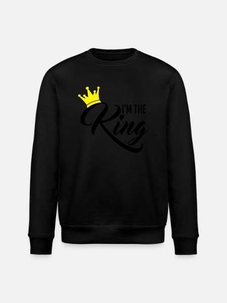 I'm the King - Stanley/Stella ROLLER Unisex Organic Sweatshirt - black