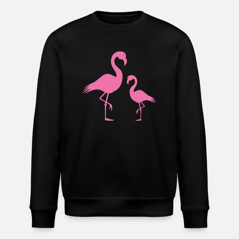 Flamingos - Stanley/Stella Unisex Bio-Sweatshirt ROLLER - Schwarz