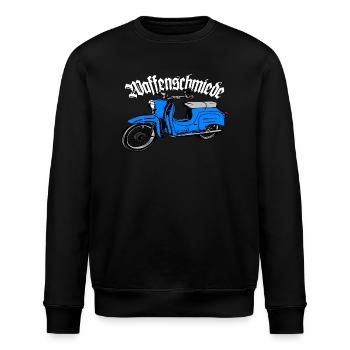 Simson Schwalbe Moped DDR Moped - Stanley/Stella Unisex Bio-Sweatshirt ROLLER - Schwarz - Vorne - Nik (191cm)
