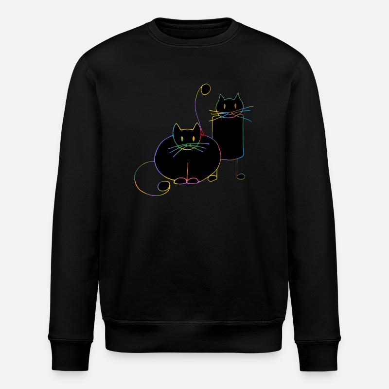 Cats - Stanley/Stella ROLLER Unisex Organic Sweatshirt - black
