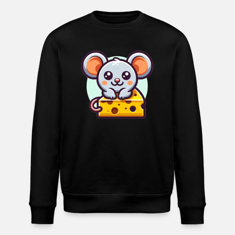 Souris au fromage - Sweat bio ROLLER Stanley/Stella Unisexe - noir