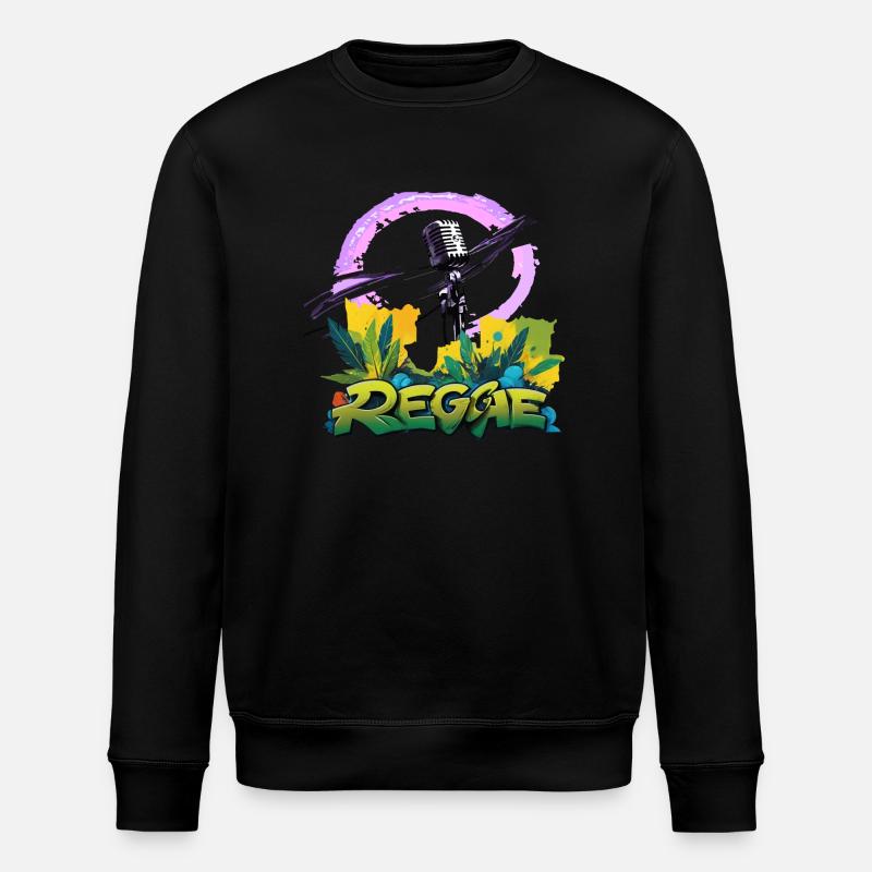 Reggae Mikrofon - Stanley/Stella Unisex Bio-Sweatshirt ROLLER - Schwarz