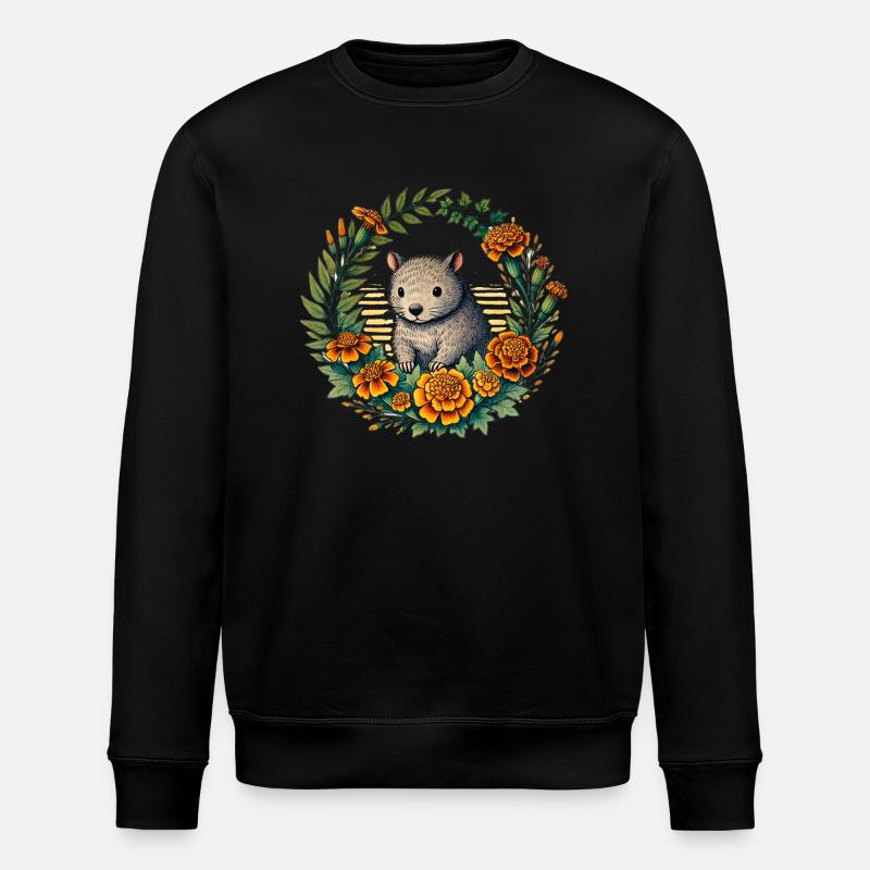Ringelblume Wombat - Stanley/Stella Unisex Bio-Sweatshirt ROLLER - Schwarz