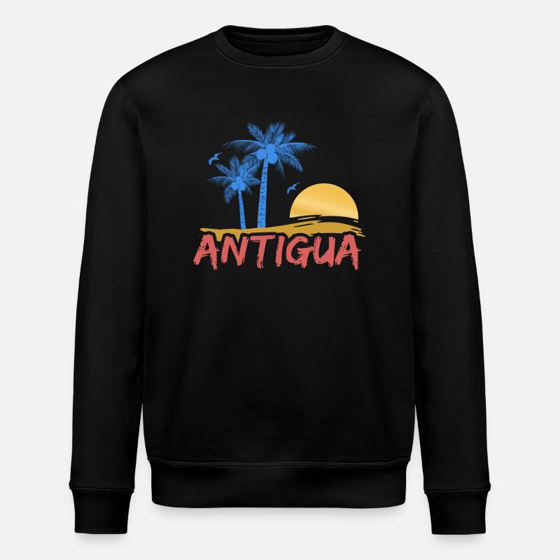 Plage d’Antigua - Sweat bio ROLLER Stanley/Stella Unisexe - noir