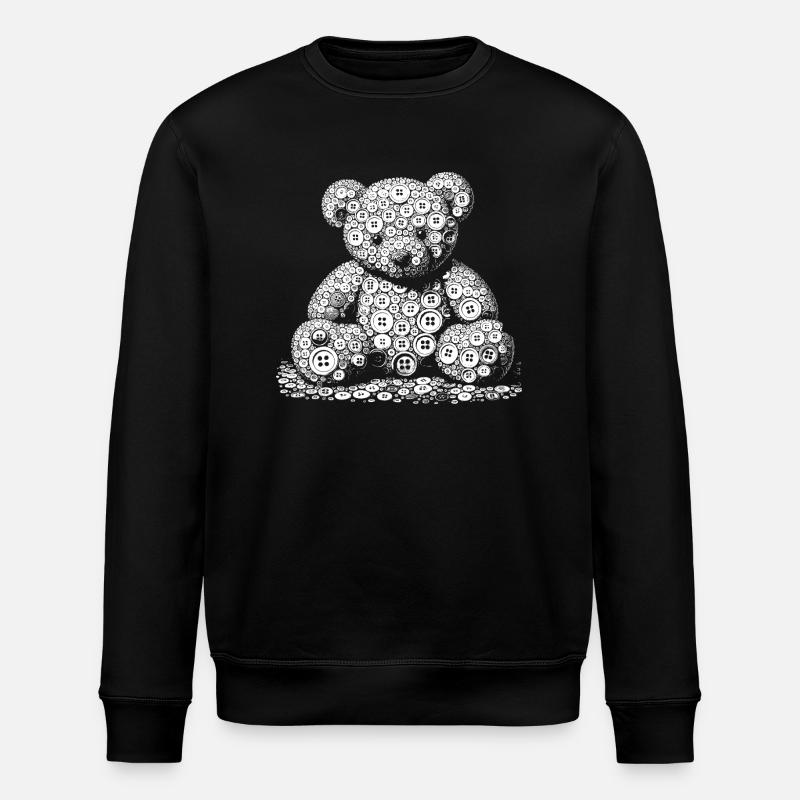 Knöpfe - Stanley/Stella Unisex Bio-Sweatshirt ROLLER - Schwarz