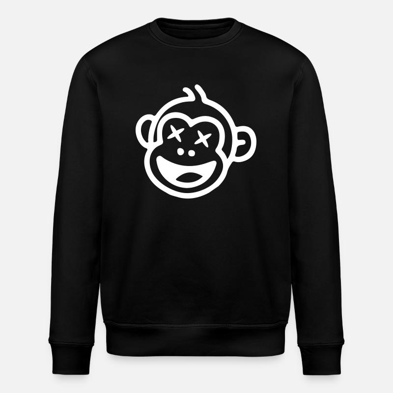 Monkey Funny - Stanley/Stella ROLLER Unisex Organic Sweatshirt - black