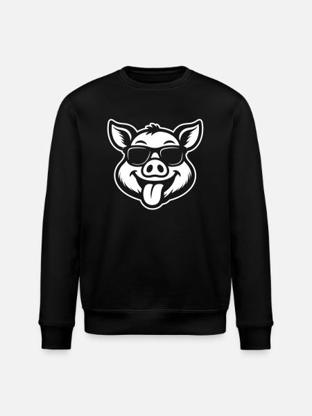 Party Sow Pig Funny - Stanley/Stella ROLLER Unisex Organic Sweatshirt - black