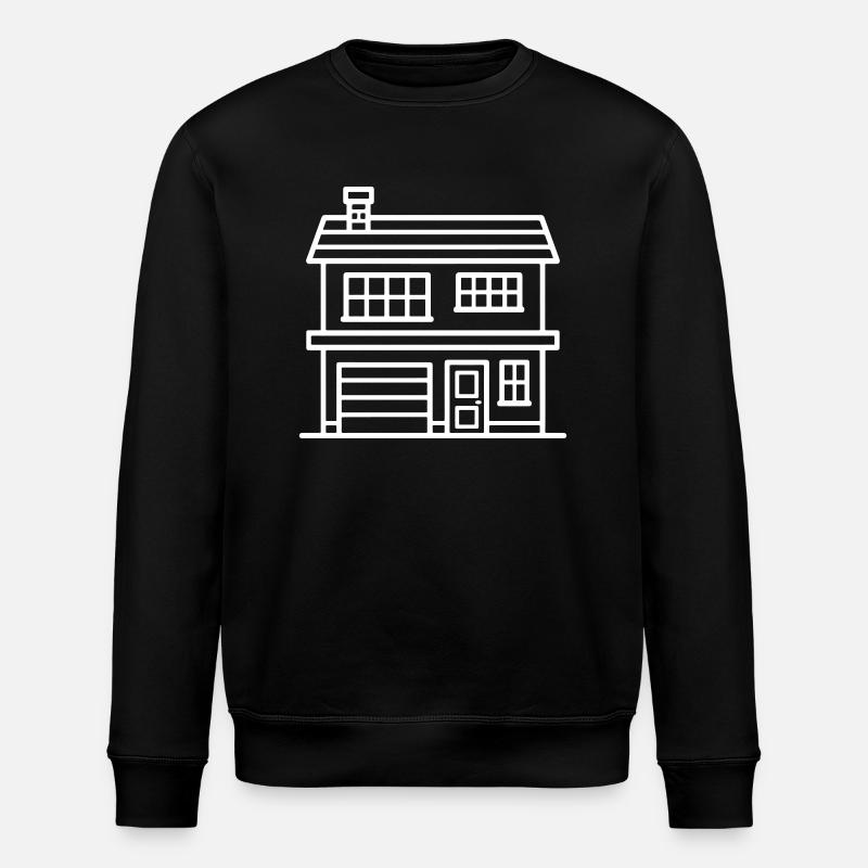 Haus Immobilie - Stanley/Stella Unisex Bio-Sweatshirt ROLLER - Schwarz