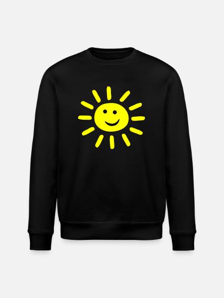 Smiley Summer Sun - Stanley/Stella ROLLER Unisex Organic Sweatshirt - black