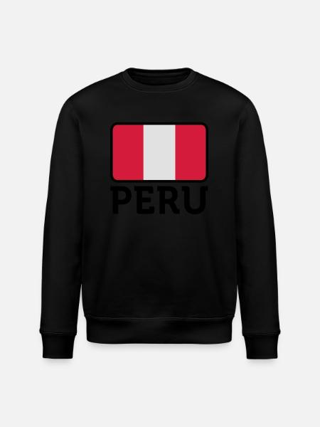 National Flag of Peru - Stanley/Stella ROLLER Unisex Organic Sweatshirt - black