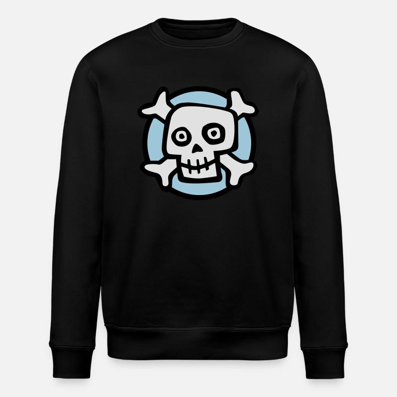 comic_skull_072011_b_3c - Stanley/Stella Unisex Bio-Sweatshirt ROLLER - Schwarz