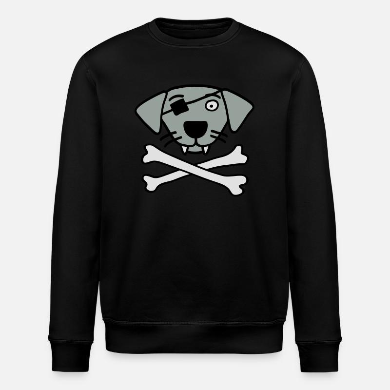 pirate_dog_042013_b_3c - Sweat bio ROLLER Stanley/Stella Unisexe - noir