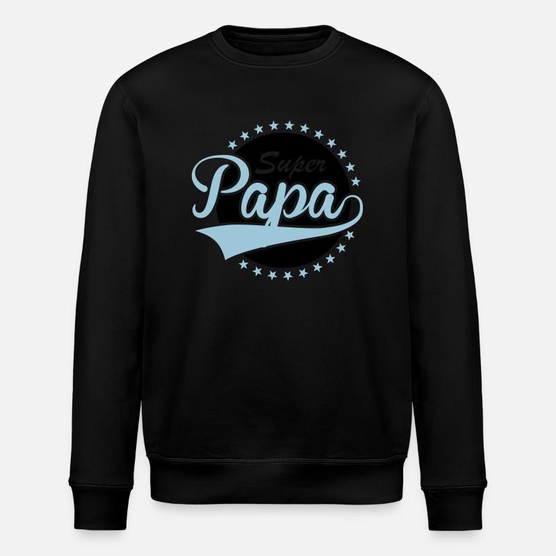 Super Papa - Stanley/Stella Unisex Bio-Sweatshirt ROLLER - Schwarz