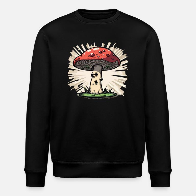 Fly agaric - Stanley/Stella ROLLER Unisex Organic Sweatshirt - black