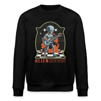 Alien Live On Mars lustige Band Shirt Parodie - Stanley/Stella Unisex Bio-Sweatshirt ROLLER - Schwarz - Vorne - Nik (191cm)