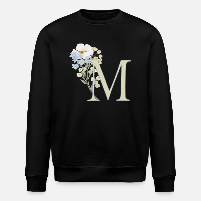 M avec des fleurs - Sweat bio ROLLER Stanley/Stella Unisexe - noir