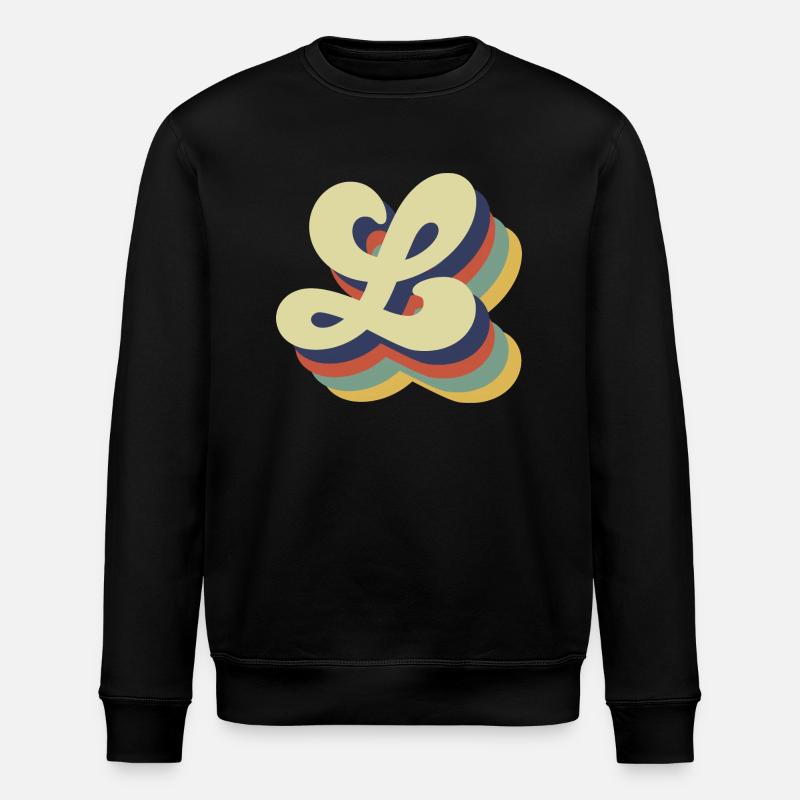 Lettre l rétro - Sweat bio ROLLER Stanley/Stella Unisexe - noir