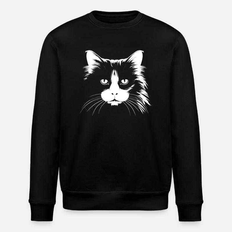 Chat, Motif De Chat - Sweat bio ROLLER Stanley/Stella Unisexe - noir