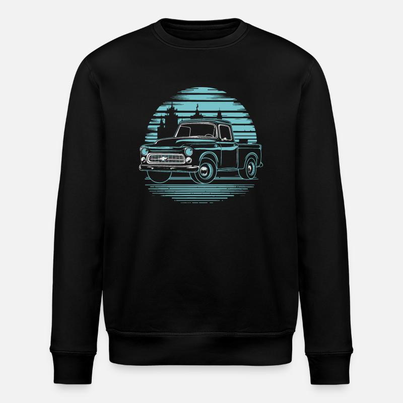 Chevy C10 silhouette - Stanley/Stella ROLLER Unisex Organic Sweatshirt - black