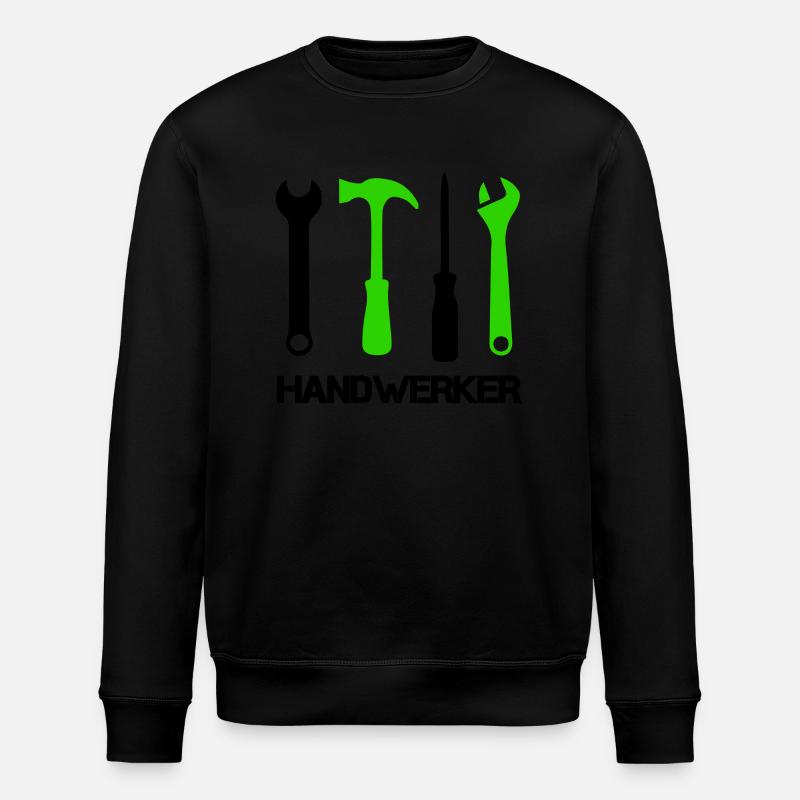 werkzeug symbole - Stanley/Stella Unisex Bio-Sweatshirt ROLLER - Schwarz