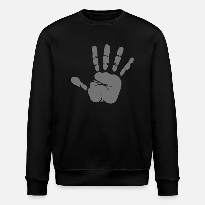 Parking Security Hand Sticker - Stanley/Stella ROLLER Unisex Organic Sweatshirt - black