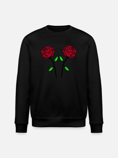 roses - Stanley/Stella ROLLER Unisex Organic Sweatshirt - black
