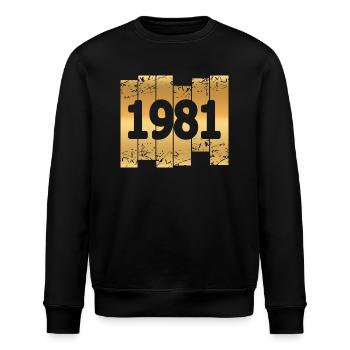 1981 - Stanley/Stella Unisex Bio-Sweatshirt ROLLER - Schwarz - Vorne - Nik (191cm)