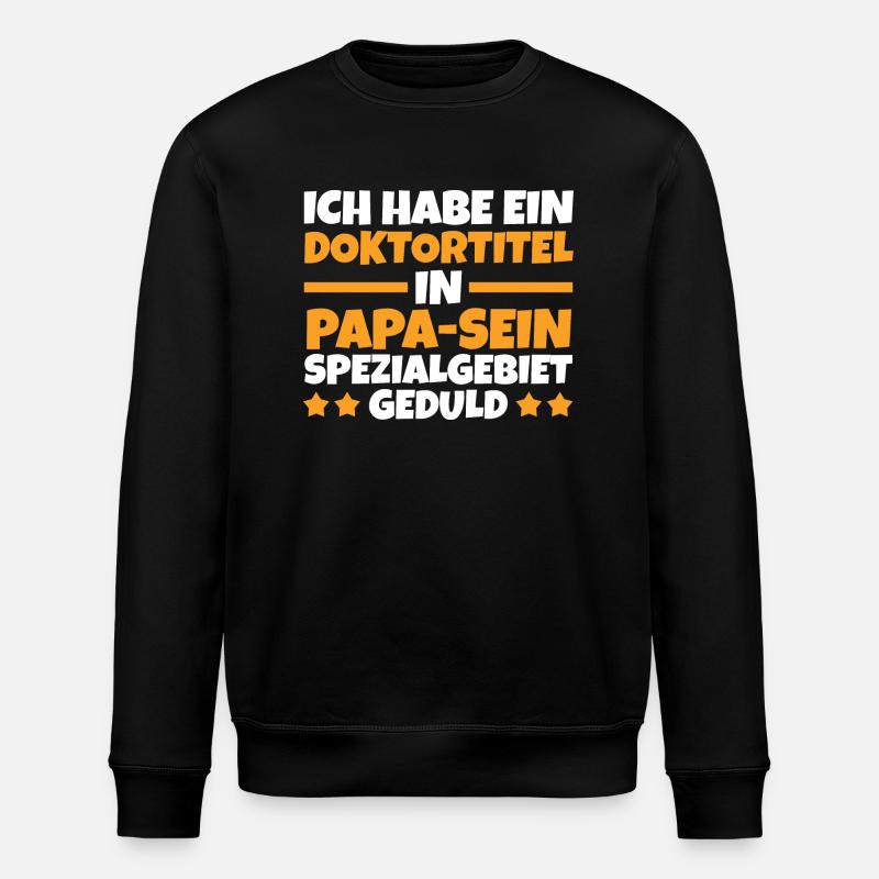 Vater Papa - Stanley/Stella Unisex Bio-Sweatshirt ROLLER - Schwarz