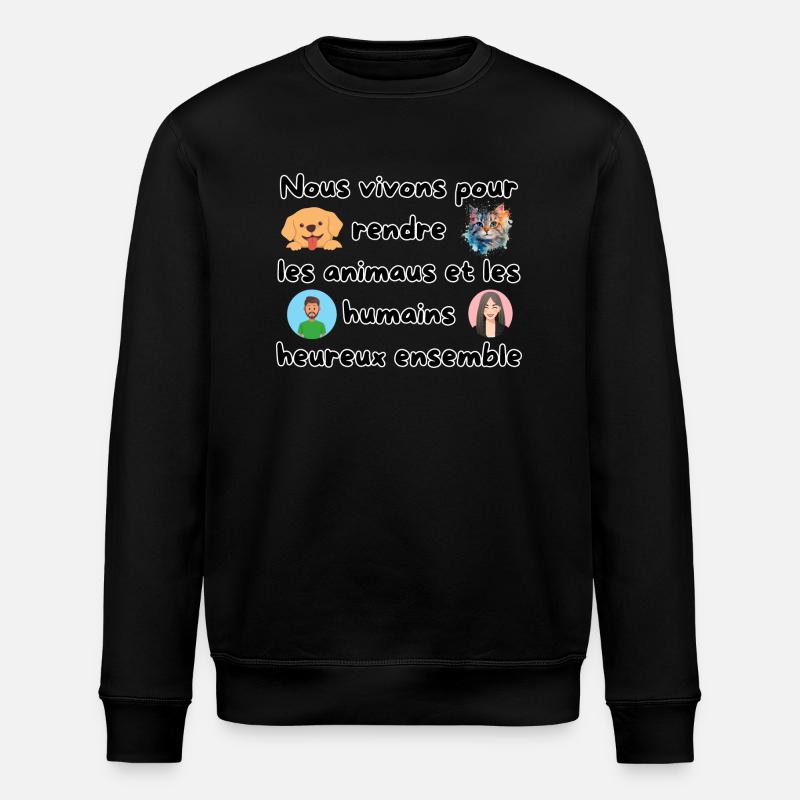 Tiere und Menschen - Stanley/Stella Unisex Bio-Sweatshirt ROLLER - Schwarz