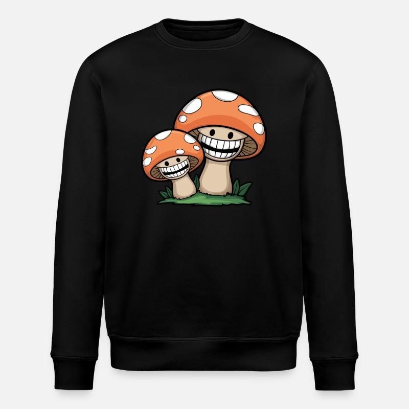 Champignons joyeux - Sweat bio ROLLER Stanley/Stella Unisexe - noir