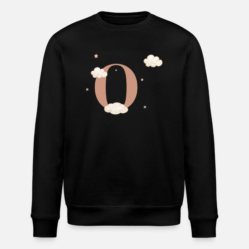 Letter o clouds stars - Stanley/Stella ROLLER Unisex Organic Sweatshirt - black