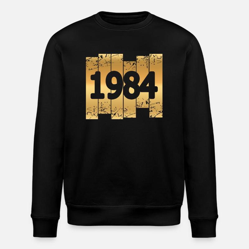 Goldfarben 1984 - Stanley/Stella Unisex Bio-Sweatshirt ROLLER - Schwarz