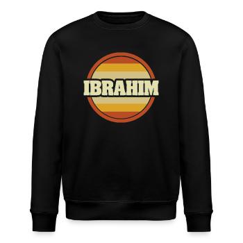 First name Ibrahim - Stanley/Stella ROLLER Unisex Organic Sweatshirt - black - Front - Nik (191cm)