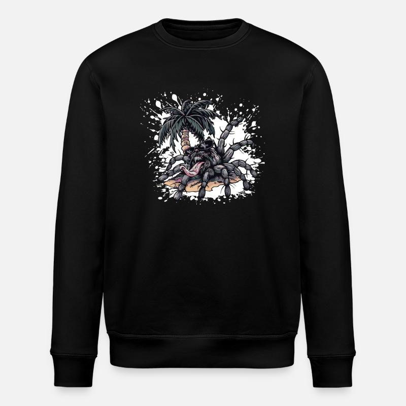 Tarantula Insel Palme - Stanley/Stella Unisex Bio-Sweatshirt ROLLER - Schwarz