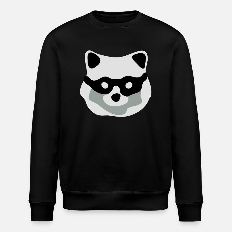 rogue racoon - Stanley/Stella Unisex Bio-Sweatshirt ROLLER - Schwarz