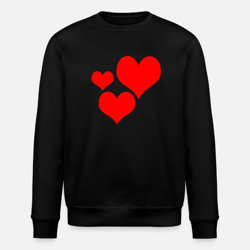 3 Herzen - Stanley/Stella Unisex Bio-Sweatshirt ROLLER - Schwarz