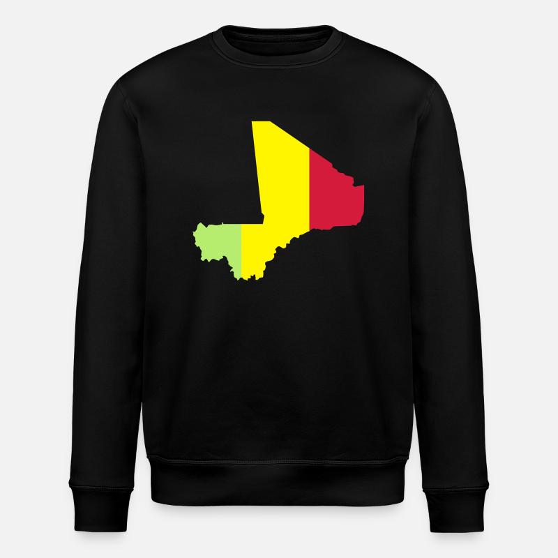 Mali Map - Stanley/Stella ROLLER Unisex Organic Sweatshirt - black