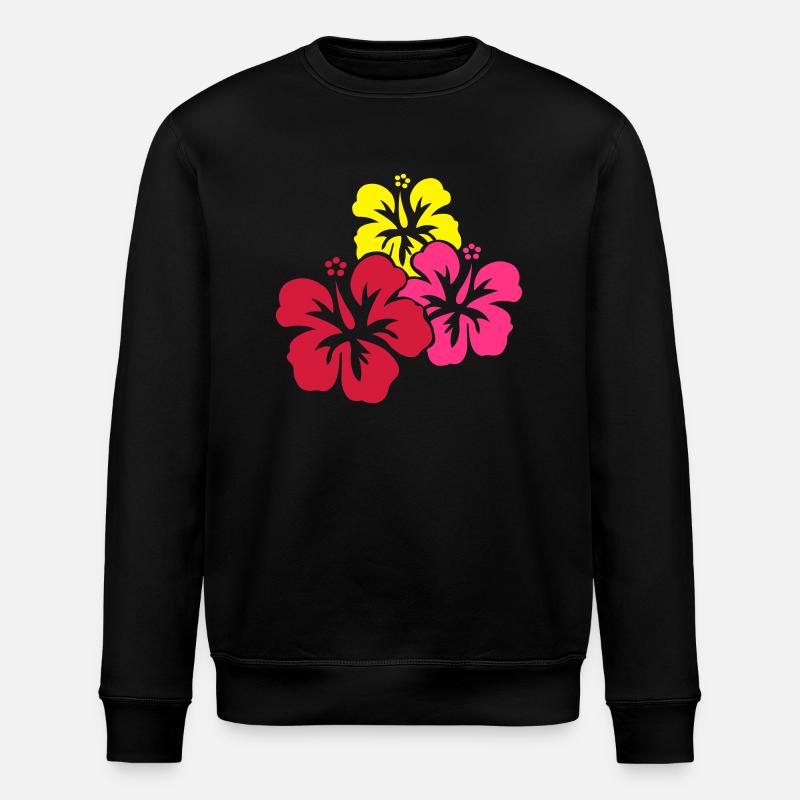 hawaii_blumen - Stanley/Stella Unisex Bio-Sweatshirt ROLLER - Schwarz