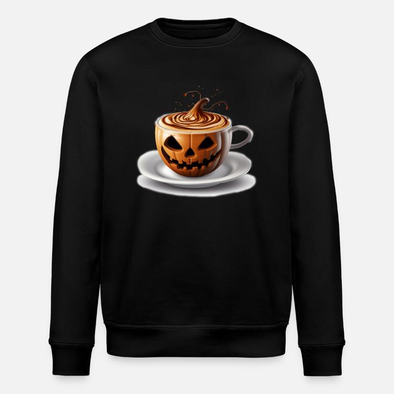 Halloween Kaffeetasse Süßes oder Saures - Stanley/Stella Unisex Bio-Sweatshirt ROLLER - Schwarz