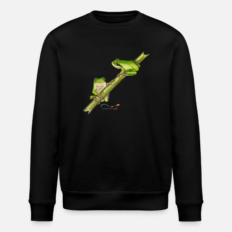 Tree frog - Stanley/Stella ROLLER Unisex Organic Sweatshirt - black