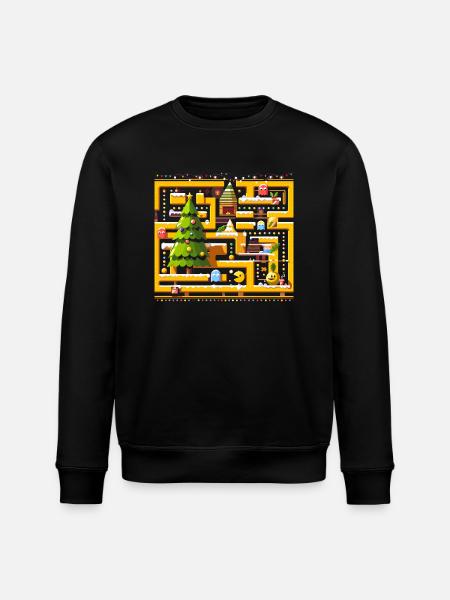 arcade game christmas - Stanley/Stella ROLLER Unisex Organic Sweatshirt - black