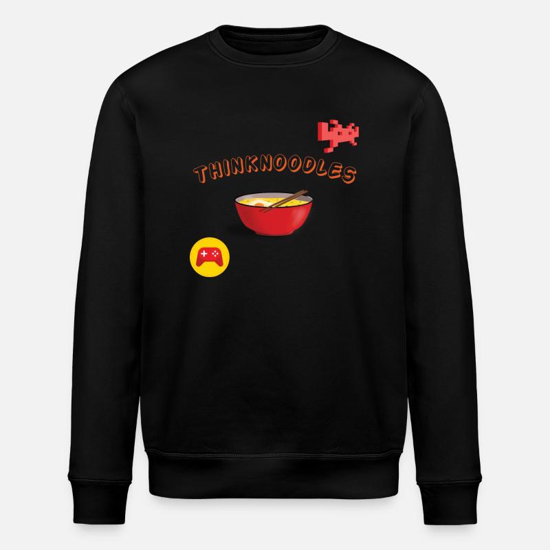 Pense nouilles, design drôle - Sweat bio ROLLER Stanley/Stella Unisexe - noir