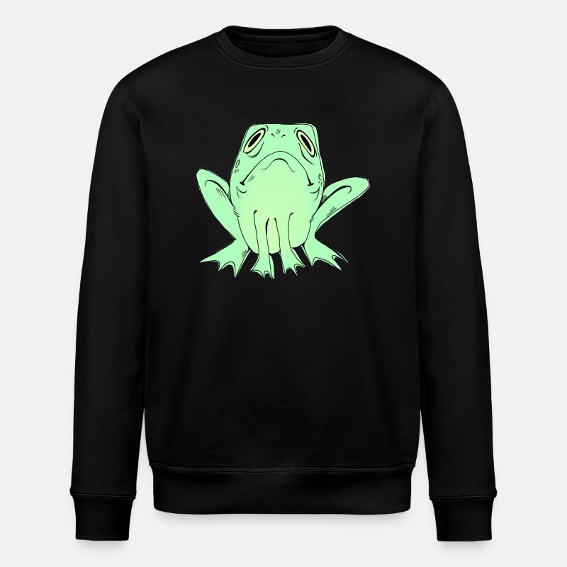 Small frog - Stanley/Stella ROLLER Unisex Organic Sweatshirt - black